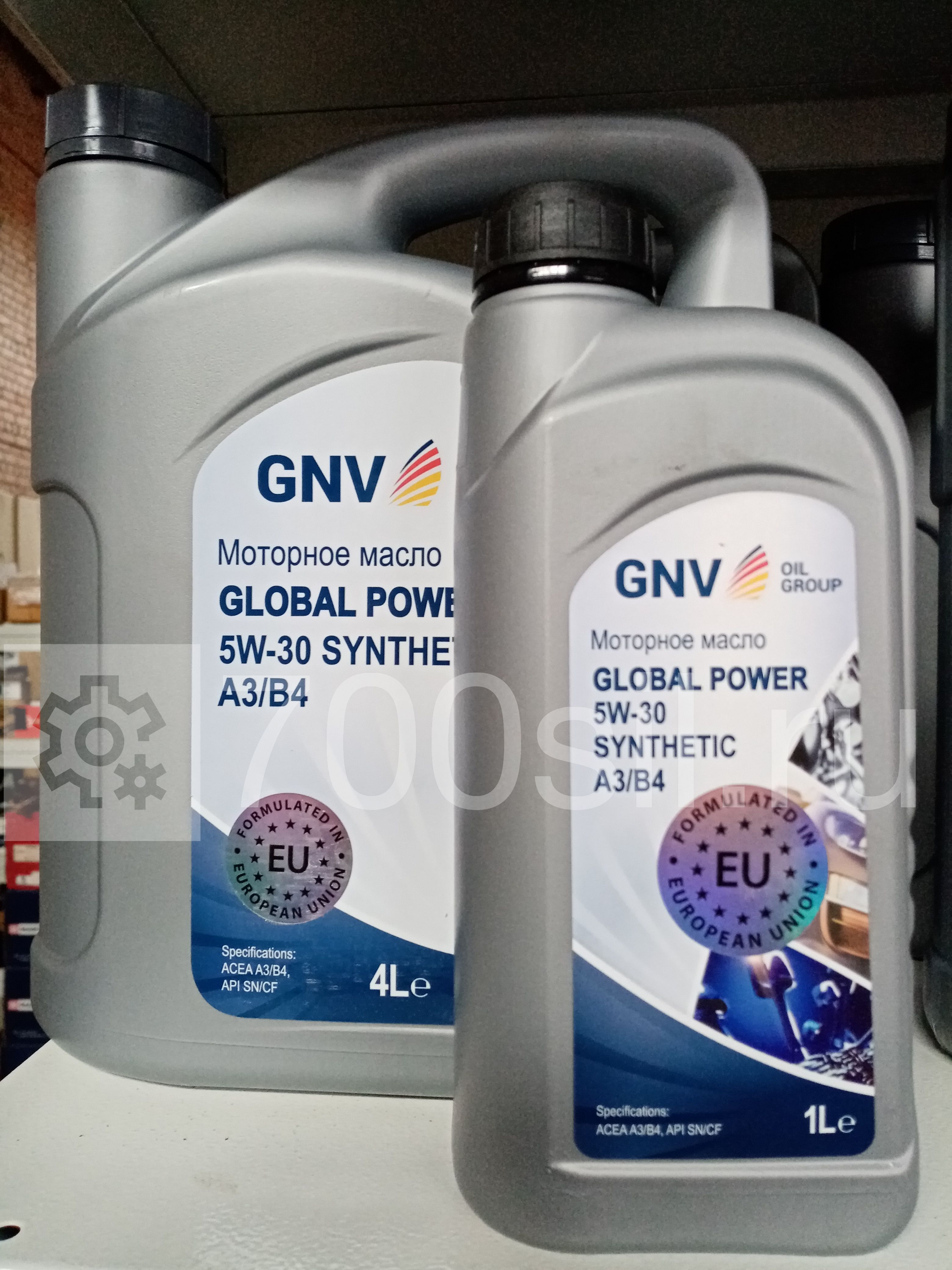 Масло моторное GNV Global Power 5W 30 Synthetic A3/B4, SN/CF (4л)