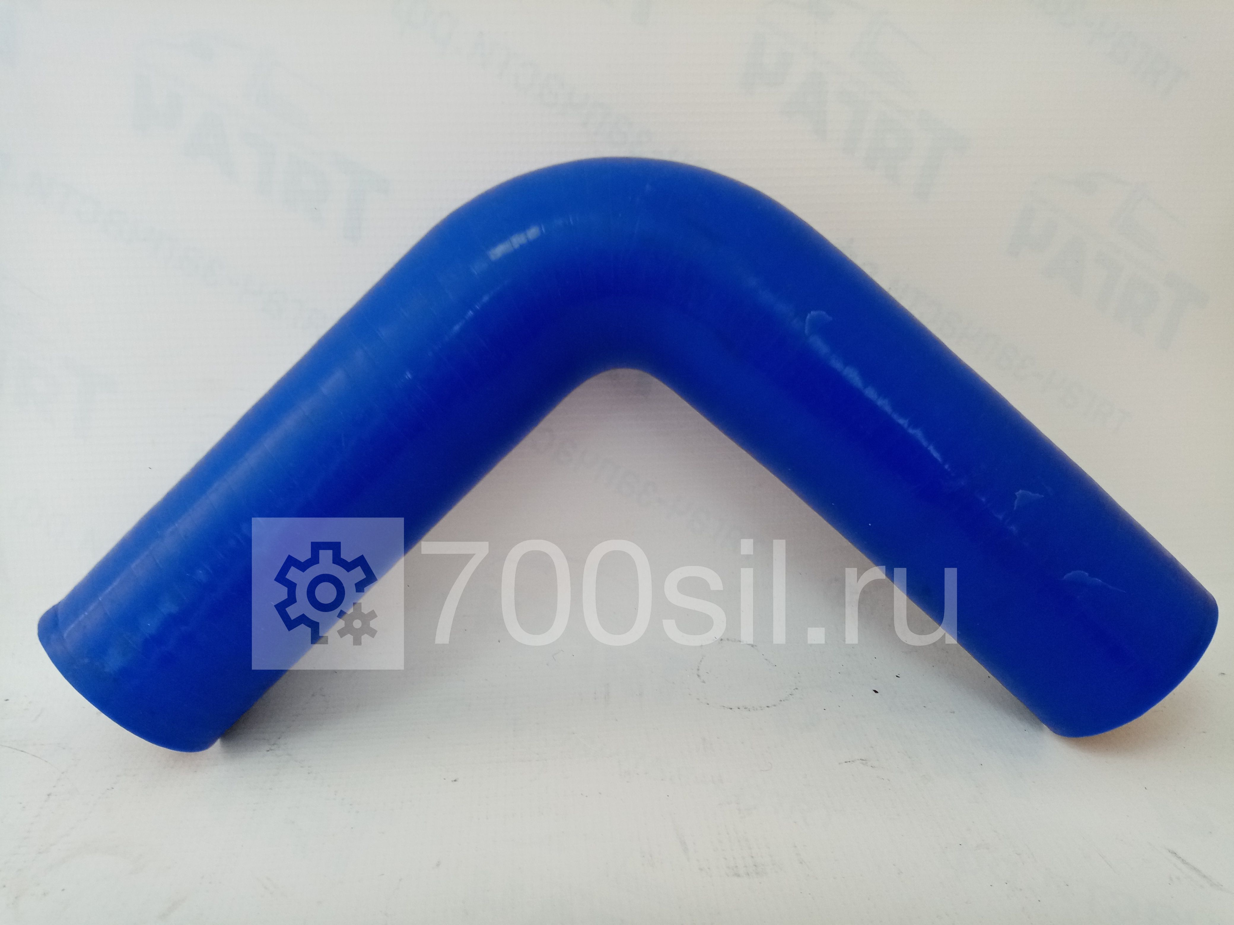 Патрубок угловой D60 250х250 (90 град.) 4 слоя силикон