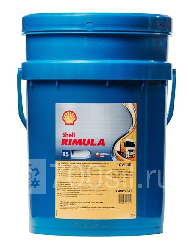 Масло моторное Shell Rimula R5E 10w40 20 л полусинт.