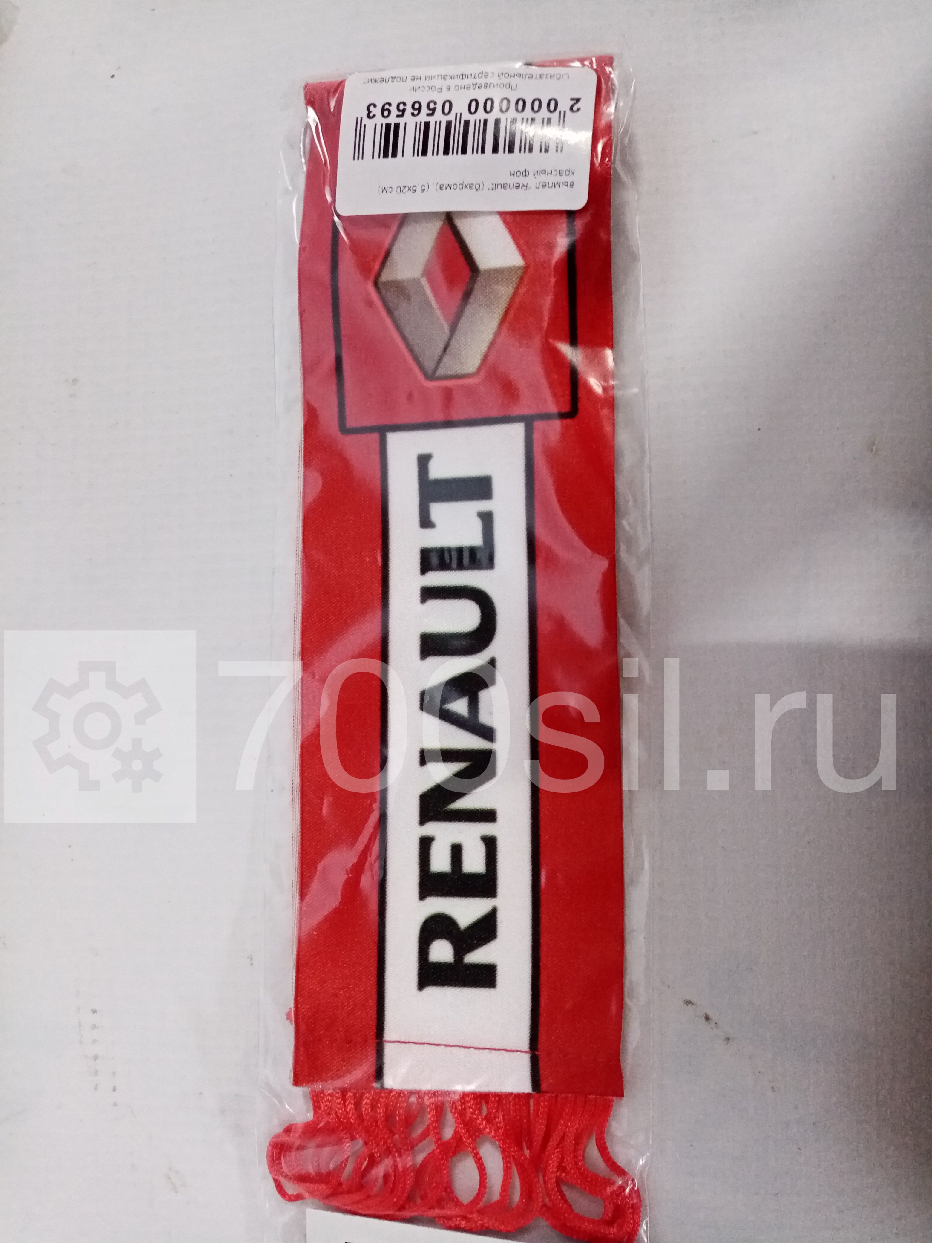 Вымпел "Renault" красный (5.5х20 см) бахрома